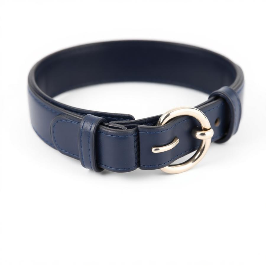 Collar de piel navy